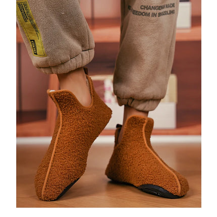 Winter Slippers Men Couples Slippers Non-slip Warm Women and Men Slipper Indoor Soft Shoes Comfortable Flat Home Cotton Shoe