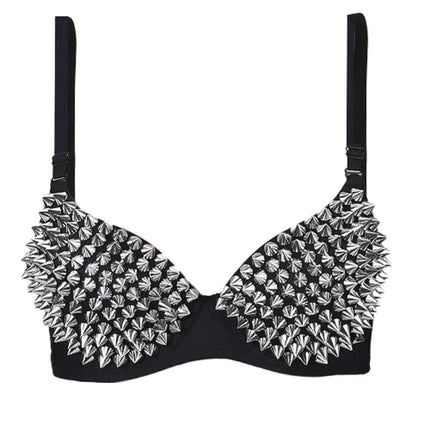 New Sexy Lingerie Underwear Bras for Women Steampunk Spike Studs Bra Top Wireless Bra Fashion Party Club Tops Female Underwear