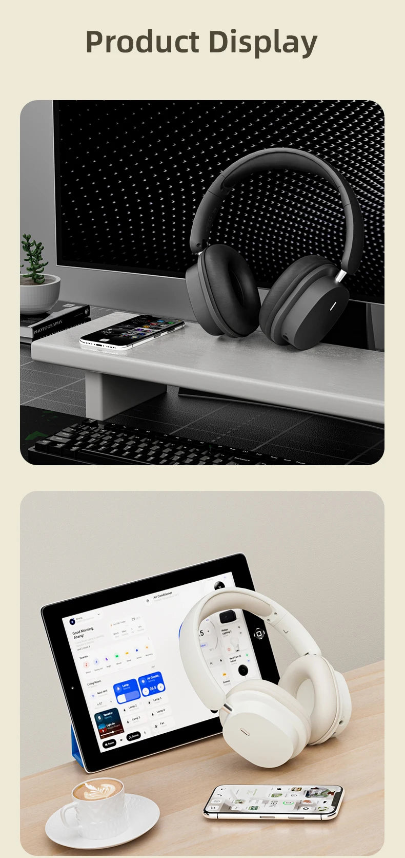 Xiaomi Mijia Wireless Headphone 3D Spatial Audio Earphone Bluetooth 5.3 Headset 40mm Driver Foldable Over Ear Headphone 70H