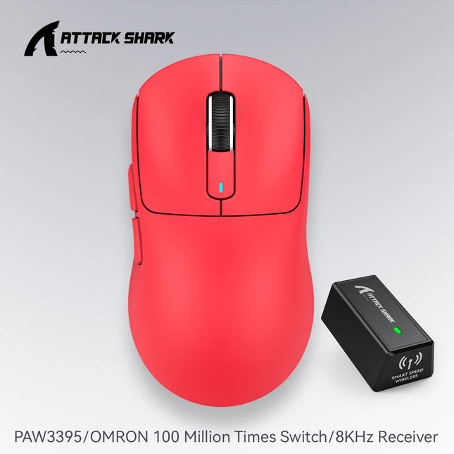 Attack Shark X3orX3Pro  PixArt 1K/4K lightweight,3-mode macro wireless gaming mouse,26K DPI PAW3395,suitable for laptop/Win/Mac