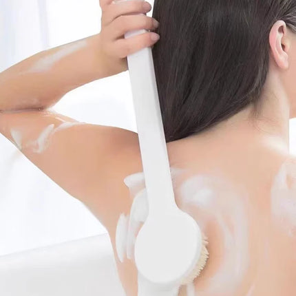 1 Pack Long Handle Shower Brush Unisex Senior Single Side Back Brush Bath Brush Exfoliating Suitable For Wet And Dry Brushes