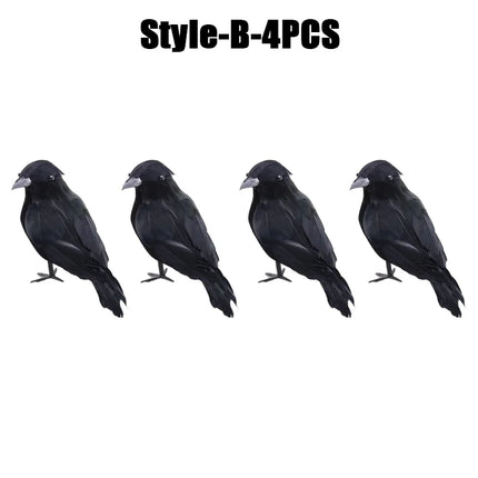 Simulation Black Crow Halloween Black Crow Props Simulation Fake Bird Ghost Festival Halloween Decoration Scary Toys