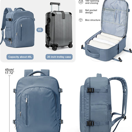 Laptop Bag Travel Backpack for Women Large Capacity Easyjet Carry-Ons 45x36x20 Backpack Ryanair 40x20x25, Men's Cabin Backpack