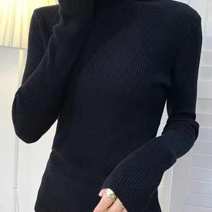 Women Fall Turtleneck Sweater Knitted Soft Pullovers Cashmere Jumpers Basic Soft Sweaters For Women 2024 Autumn Winter