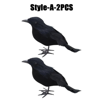 Simulation Black Crow Halloween Black Crow Props Simulation Fake Bird Ghost Festival Halloween Decoration Scary Toys