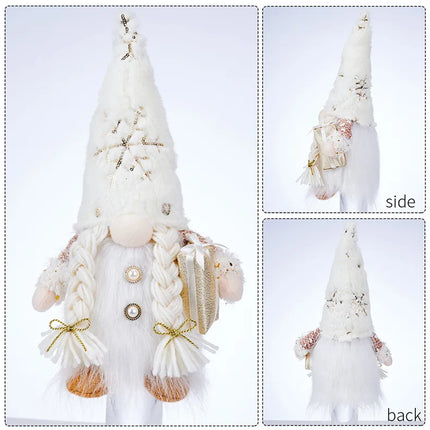 30cm Glowing Gnome Christmas Decorations 2024 Faceless Plush Dolls elf Home Ornaments Navidad New Year 2024 Gift