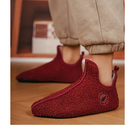 Winter Slippers Men Couples Slippers Non-slip Warm Women and Men Slipper Indoor Soft Shoes Comfortable Flat Home Cotton Shoe