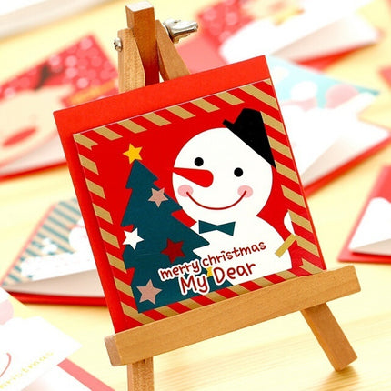 24 Pcs/lot Christmas Greeting Card Kids Mini Christmas Blessing Greeting Cards Envelope New Year Postcard Gift Card Xmas Party