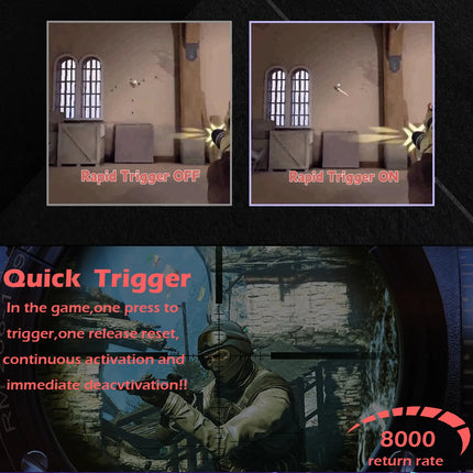 Raven68 Hot Swappable Wired Magnetic Axis Mechanical Keyboard 8K Return Rate Custom Key Range Electronic Sports Gaming Keyboard