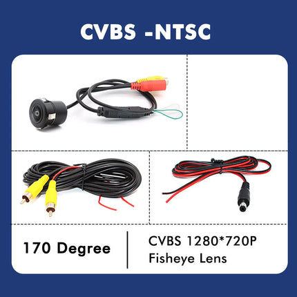 Smartour AHD 1080P Car Rear View Camera Universal Punching 18.5MM CCD 180 Degree HD Night Vision Reversing Parking Camera