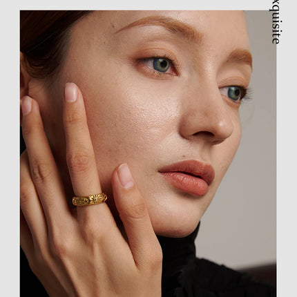 Yhpup Sun Star Moon Ring Stainless Steel Jewelry Stylish Metal Celestial Women Ring joyería acero inoxidable mujer Gift New