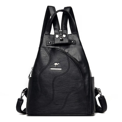 Women Leather Backpacks Zipper Female Chest Bag Travel Back Pack Ladies Bagpack Mochilas School Bags for Teenage Girls Sac a Dos