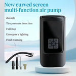 Portable Car Tire Inflator Pump with LED Light – USB Rechargeable Digital Air Compressor, 18650 Lithium Battery Powered, Compact Electric Pump for Cars, Motorcycles, Bicycles & Sports Balls | Modern Car Accessory with Digital Display