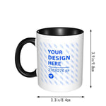 Double Color Comfort Handle Ceramic Mug