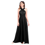 Womens Sexy Convertible Multi Way Wrap Transformer Solid Cocktail Off Shoulder Wedding Bridesmaid Evening Long Maxi Dress Floor Length Bandage Pageant Prom Ball Gowns