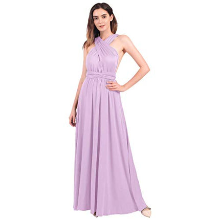 Womens Sexy Convertible Multi Way Wrap Transformer Solid Cocktail Off Shoulder Wedding Bridesmaid Evening Long Maxi Dress Floor Length Bandage Pageant Prom Ball Gowns