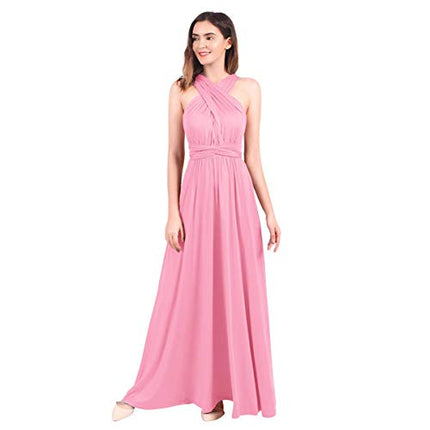 Womens Sexy Convertible Multi Way Wrap Transformer Solid Cocktail Off Shoulder Wedding Bridesmaid Evening Long Maxi Dress Floor Length Bandage Pageant Prom Ball Gowns