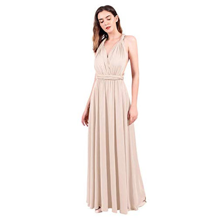 Womens Sexy Convertible Multi Way Wrap Transformer Solid Cocktail Off Shoulder Wedding Bridesmaid Evening Long Maxi Dress Floor Length Bandage Pageant Prom Ball Gowns