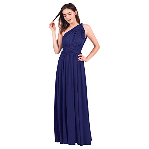 Womens Sexy Convertible Multi Way Wrap Transformer Solid Cocktail Off Shoulder Wedding Bridesmaid Evening Long Maxi Dress Floor Length Bandage Pageant Prom Ball Gowns