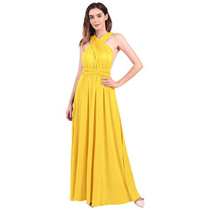 Womens Sexy Convertible Multi Way Wrap Transformer Solid Cocktail Off Shoulder Wedding Bridesmaid Evening Long Maxi Dress Floor Length Bandage Pageant Prom Ball Gowns