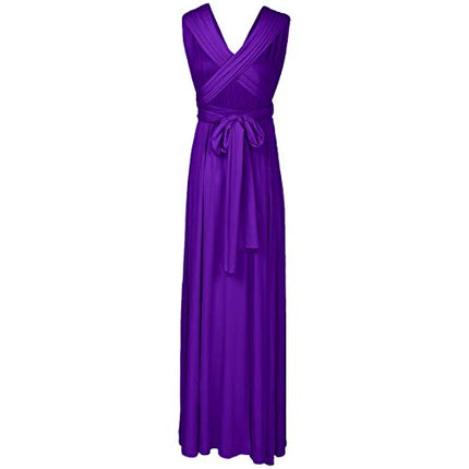 Womens Sexy Convertible Multi Way Wrap Transformer Solid Cocktail Off Shoulder Wedding Bridesmaid Evening Long Maxi Dress Floor Length Bandage Pageant Prom Ball Gowns