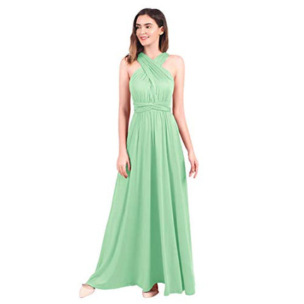 Womens Sexy Convertible Multi Way Wrap Transformer Solid Cocktail Off Shoulder Wedding Bridesmaid Evening Long Maxi Dress Floor Length Bandage Pageant Prom Ball Gowns