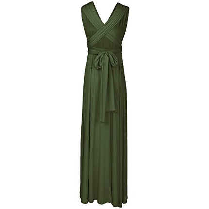 Womens Sexy Convertible Multi Way Wrap Transformer Solid Cocktail Off Shoulder Wedding Bridesmaid Evening Long Maxi Dress Floor Length Bandage Pageant Prom Ball Gowns