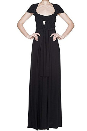 Womens Sexy Convertible Multi Way Wrap Transformer Solid Cocktail Off Shoulder Wedding Bridesmaid Evening Long Maxi Dress Floor Length Bandage Pageant Prom Ball Gowns