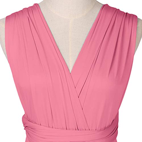 Womens Sexy Convertible Multi Way Wrap Transformer Solid Cocktail Off Shoulder Wedding Bridesmaid Evening Long Maxi Dress Floor Length Bandage Pageant Prom Ball Gowns