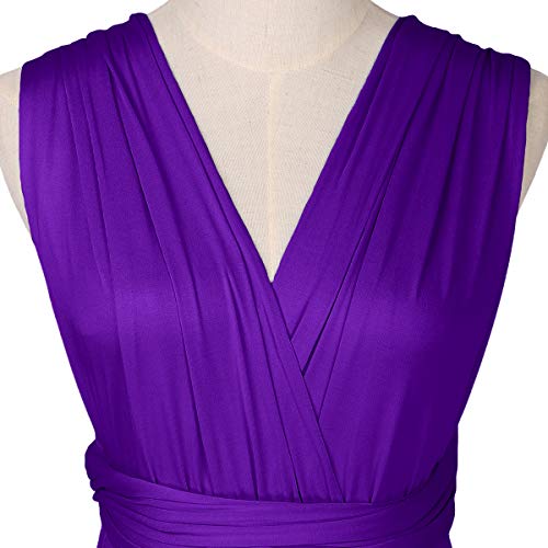 Womens Sexy Convertible Multi Way Wrap Transformer Solid Cocktail Off Shoulder Wedding Bridesmaid Evening Long Maxi Dress Floor Length Bandage Pageant Prom Ball Gowns