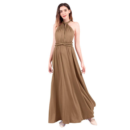 Womens Sexy Convertible Multi Way Wrap Transformer Solid Cocktail Off Shoulder Wedding Bridesmaid Evening Long Maxi Dress Floor Length Bandage Pageant Prom Ball Gowns