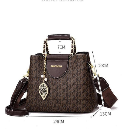 Women's Vintage Fashion Print Handbag