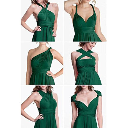 Womens Sexy Convertible Multi Way Wrap Transformer Solid Cocktail Off Shoulder Wedding Bridesmaid Evening Long Maxi Dress Floor Length Bandage Pageant Prom Ball Gowns