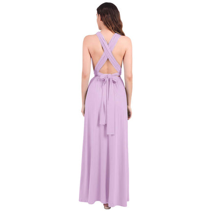 Womens Sexy Convertible Multi Way Wrap Transformer Solid Cocktail Off Shoulder Wedding Bridesmaid Evening Long Maxi Dress Floor Length Bandage Pageant Prom Ball Gowns