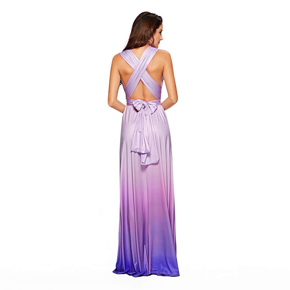 Womens Sexy Convertible Multi Way Wrap Transformer Solid Cocktail Off Shoulder Wedding Bridesmaid Evening Long Maxi Dress Floor Length Bandage Pageant Prom Ball Gowns