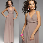 Womens Sexy Convertible Multi Way Wrap Transformer Solid Cocktail Off Shoulder Wedding Bridesmaid Evening Long Maxi Dress Floor Length Bandage Pageant Prom Ball Gowns