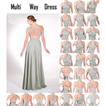 Womens Sexy Convertible Multi Way Wrap Transformer Solid Cocktail Off Shoulder Wedding Bridesmaid Evening Long Maxi Dress Floor Length Bandage Pageant Prom Ball Gowns