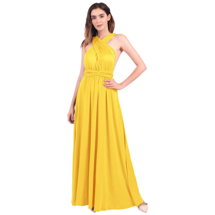 Womens Sexy Convertible Multi Way Wrap Transformer Solid Cocktail Off Shoulder Wedding Bridesmaid Evening Long Maxi Dress Floor Length Bandage Pageant Prom Ball Gowns