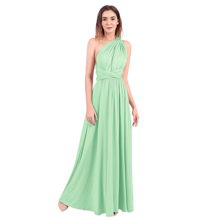 Womens Sexy Convertible Multi Way Wrap Transformer Solid Cocktail Off Shoulder Wedding Bridesmaid Evening Long Maxi Dress Floor Length Bandage Pageant Prom Ball Gowns