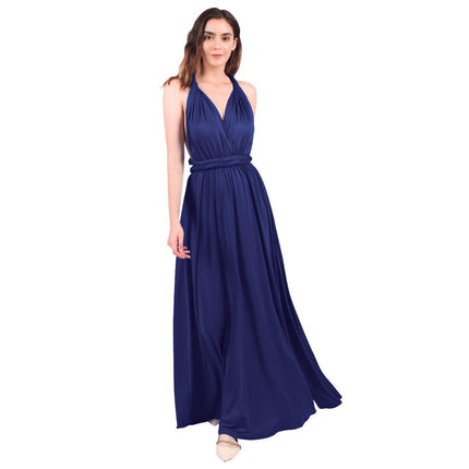 Womens Sexy Convertible Multi Way Wrap Transformer Solid Cocktail Off Shoulder Wedding Bridesmaid Evening Long Maxi Dress Floor Length Bandage Pageant Prom Ball Gowns