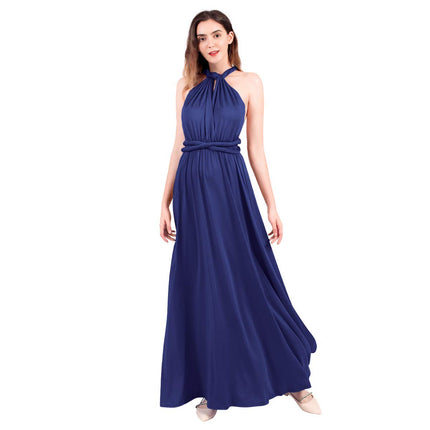Womens Sexy Convertible Multi Way Wrap Transformer Solid Cocktail Off Shoulder Wedding Bridesmaid Evening Long Maxi Dress Floor Length Bandage Pageant Prom Ball Gowns
