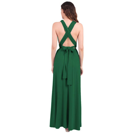 Womens Sexy Convertible Multi Way Wrap Transformer Solid Cocktail Off Shoulder Wedding Bridesmaid Evening Long Maxi Dress Floor Length Bandage Pageant Prom Ball Gowns