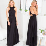 Womens Sexy Convertible Multi Way Wrap Transformer Solid Cocktail Off Shoulder Wedding Bridesmaid Evening Long Maxi Dress Floor Length Bandage Pageant Prom Ball Gowns