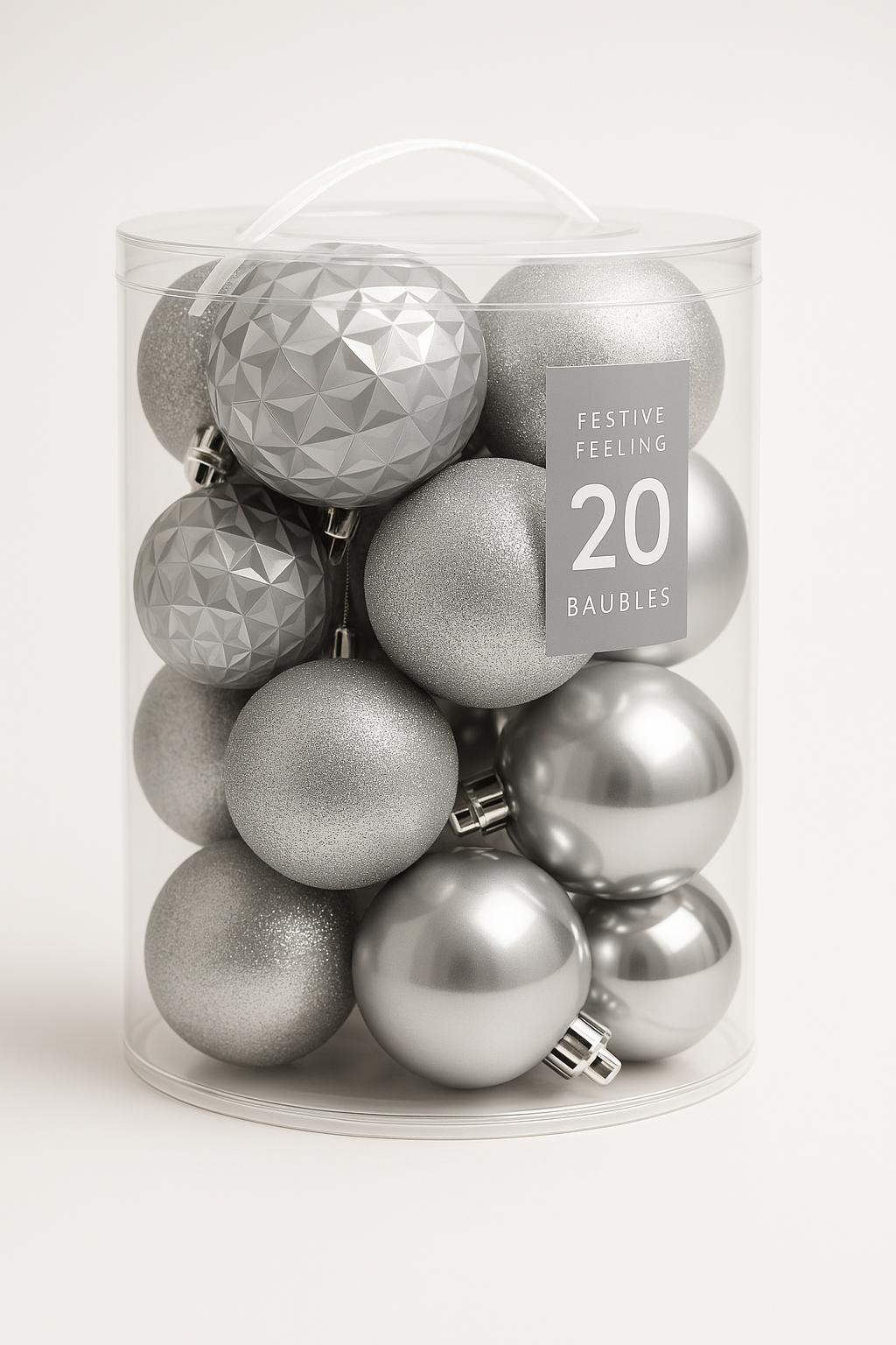 Festive Feeling 20 Christmas Baubles – 8cm