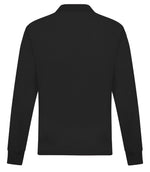 Mens Long Sleeve Polo Shirt Casual Top 2 Button Collared Pique Lightweight