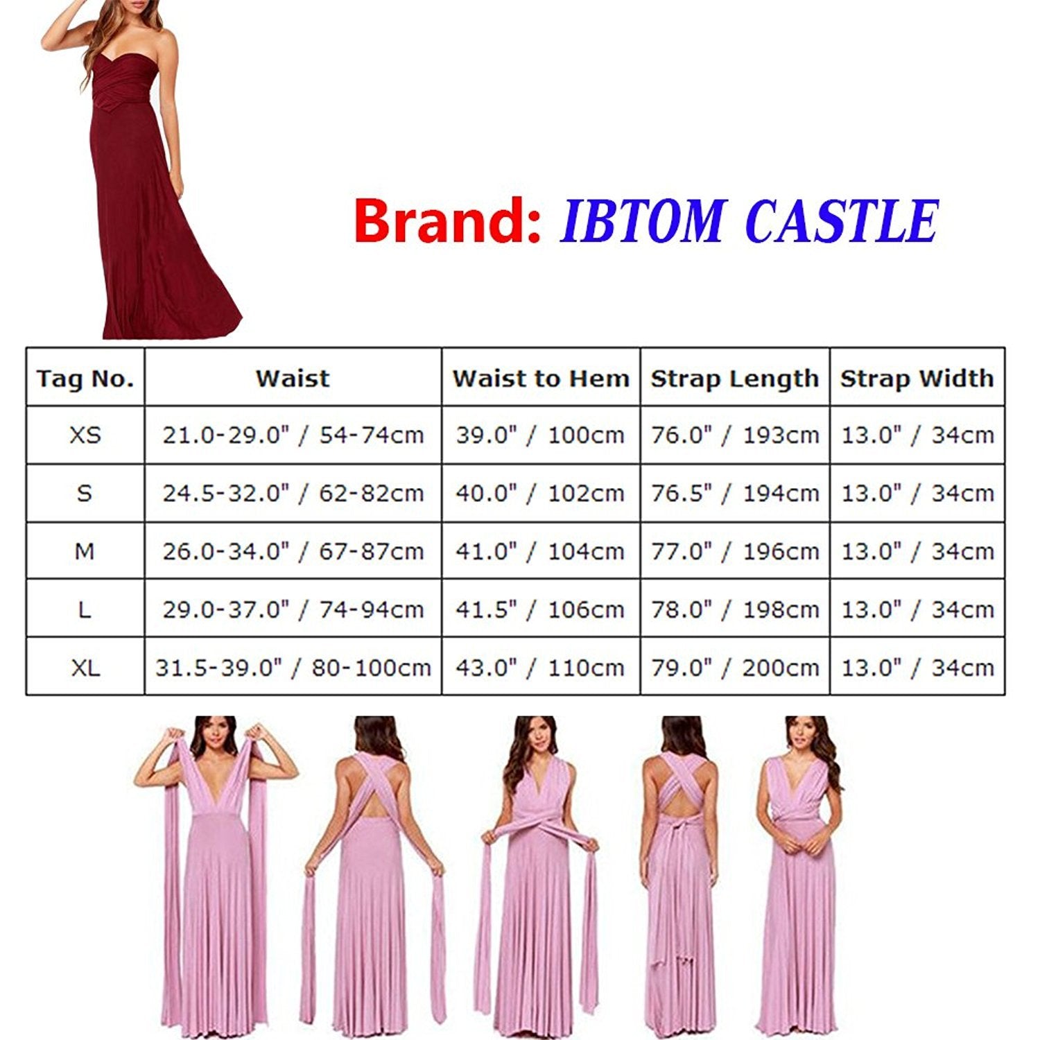 Womens Sexy Convertible Multi Way Wrap Transformer Solid Cocktail Off Shoulder Wedding Bridesmaid Evening Long Maxi Dress Floor Length Bandage Pageant Prom Ball Gowns