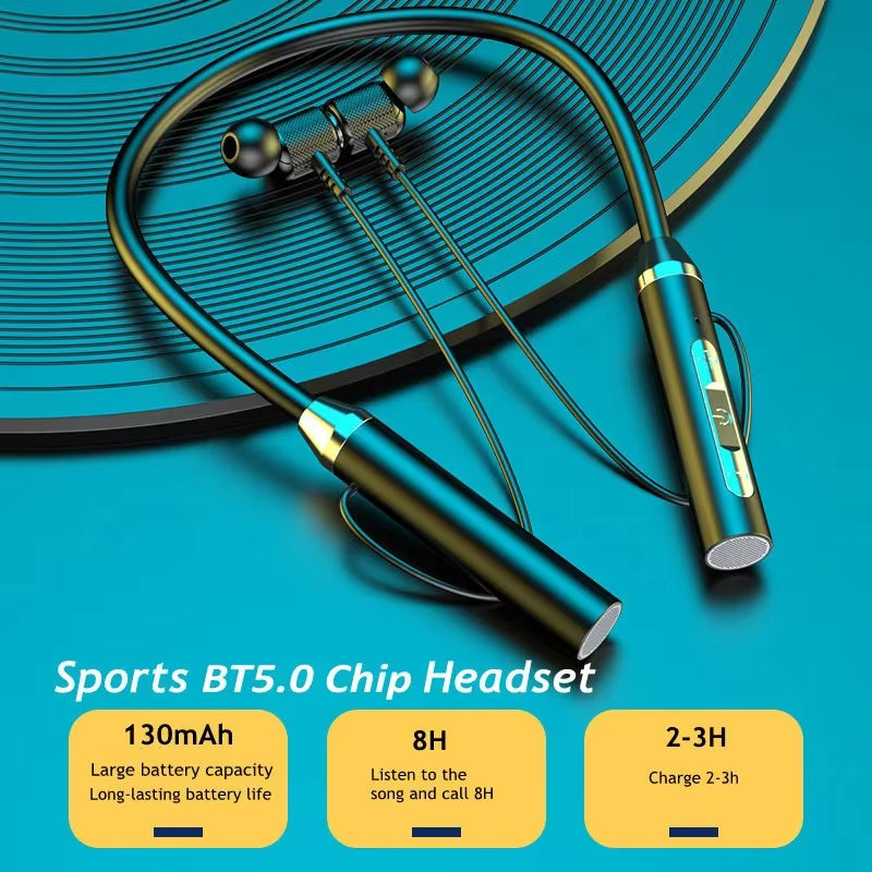 Wireless Headset Bluetooth Headset Hearing Aid Magnetic Extra Long Standby Neck Strap Suspension Sports Headset with Microphone