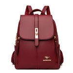 Luxury Women Leather Backpacks for Girls Sac a Dos Casual Daypack Black Vintage Backpack School Bags for Girls Mochila Rucksack