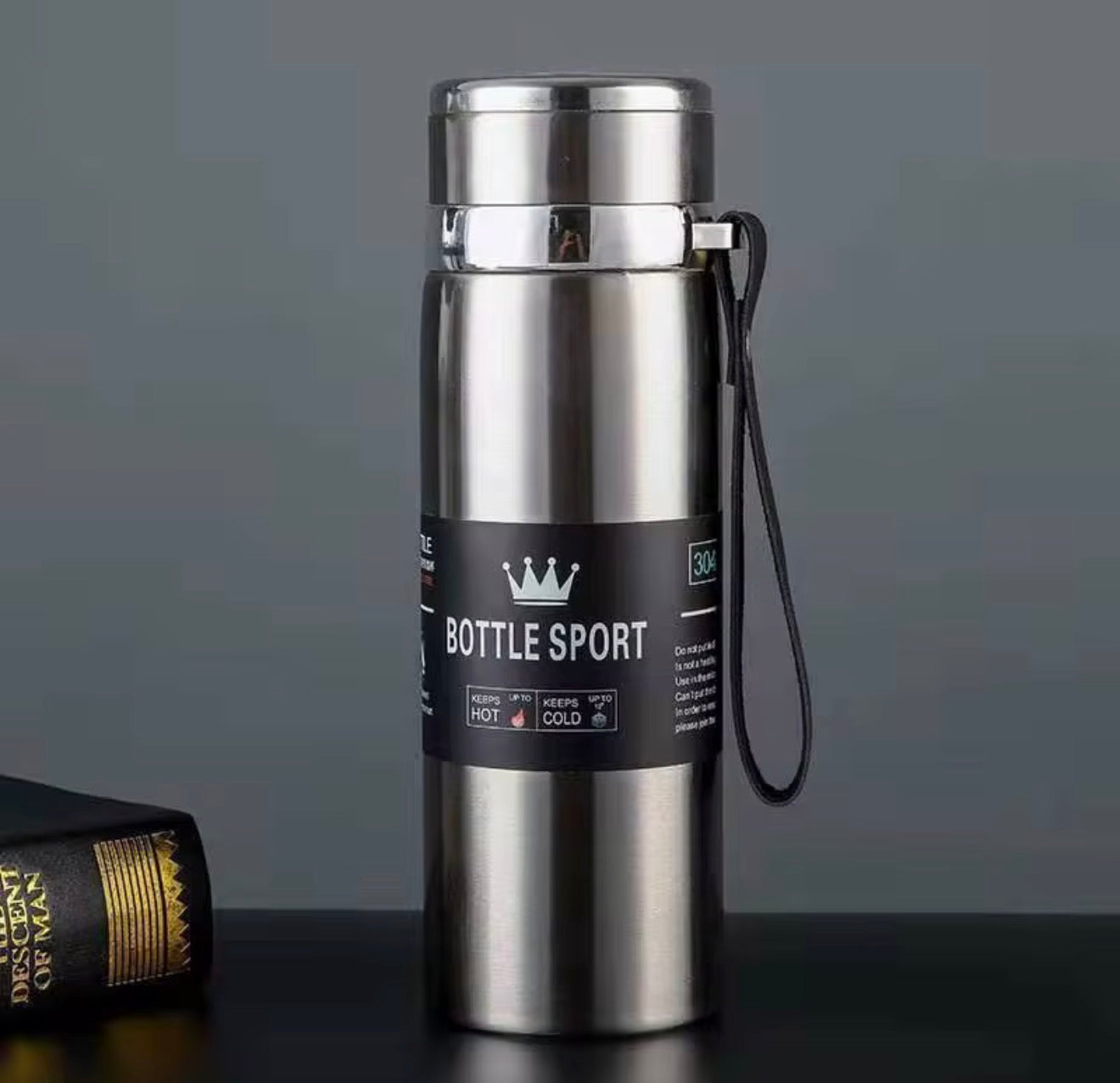 1L Thermal Water Bottle – Stainless Steel Vacuum Flask, Hot & Cold Insulated Thermos Bottle for Water, Tea & Coffee