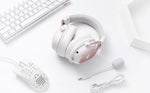 Redragon H510 Zeus White Wired Gaming Headset - 7.1 Surround Sound Memory Foam Ear Pads 53MM Drivers